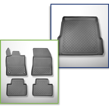 Sada rohož do zavazadlového prostoru a autokoberečky TPE na míru do: Opel Astra L (VI) Sports Tourer (01.2022-....) - bez pohyblivé podlahy zavazadlového prostoru (Flex Floor); ne pro Plug-in Hybrid