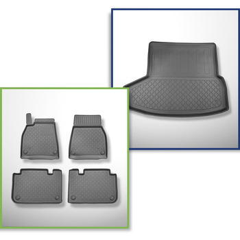 Sada rohož do zavazadlového prostoru a autokoberečky TPE na míru do: Tesla Model S Facelift II Kupé (01.2021-....) - zadní zavazadlový prostor