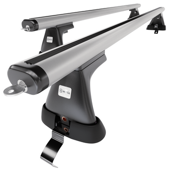 Základní nosič na střechu auta pro Volkswagen Passat B7 Sedan (2010-2014) - příčný nosič - stříbrné střešní příčníky - bez montážních prvků - Hliník