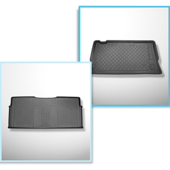 Sada rohož do zavazadlového prostoru a autokoberečky TPE na míru do: Mercedes-Benz Vito W447 Tourer (10.2014-....) - za třetí řadou sedadel; verze Long (rozvor náprav 3200 mm, délka vozidla 5140 mm); plná zadní část 2. řada (T - 2. řada)