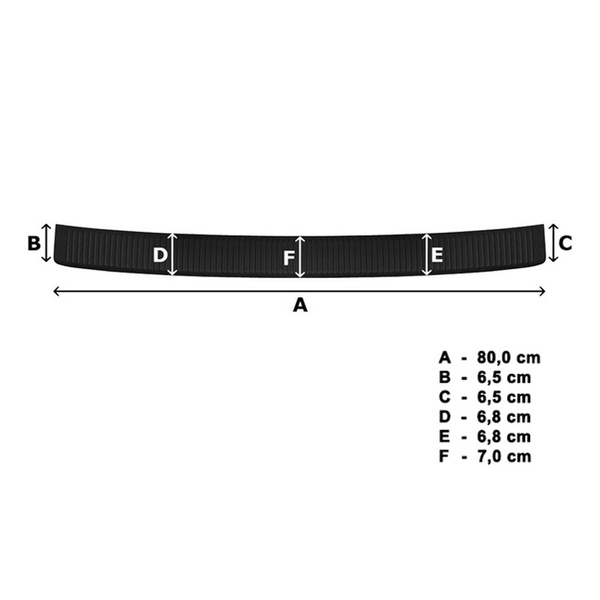 Černý kryt zadního nárazníku pro Toyota Camry Sedan (2018-....)