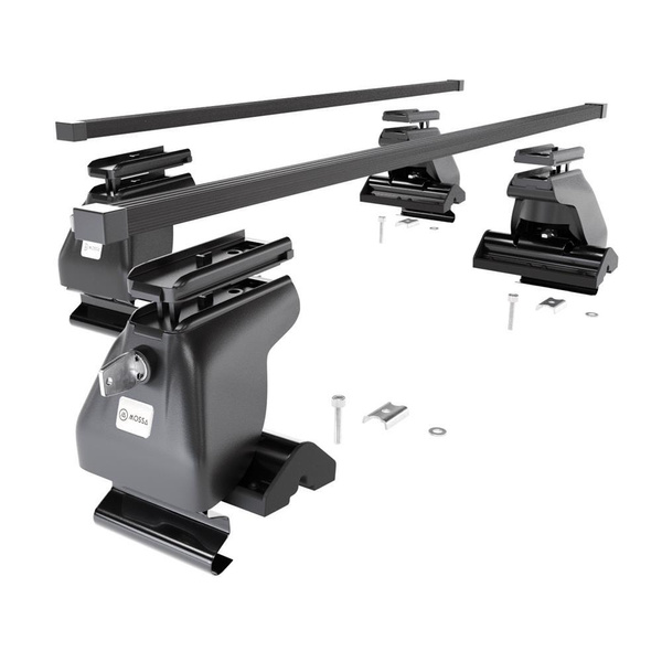 Základní nosič na střechu auta pro Kia Sportage mk II SUV (2004-2009) - příčný nosič - černé střešní příčníky - bez montážních prvků - Ocel