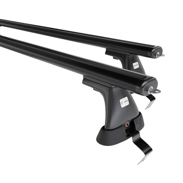 Základní nosič na střechu auta pro Renault Clio mk IV Hatchback (2013-2019) - příčný nosič - černé střešní příčníky - bez montážních prvků - Hliník