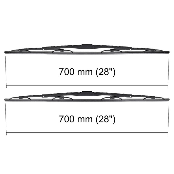 Automobilové stěrače na přední sklo pro Chrysler Town & Country MPV (2000-2007) - listy standard
