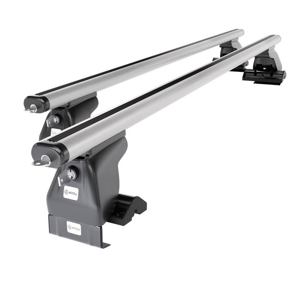 Základní nosič na střechu auta pro Honda Civic mk VII Sedan (2001-2004) - příčný nosič - stříbrné střešní příčníky - bez montážních prvků - Hliník