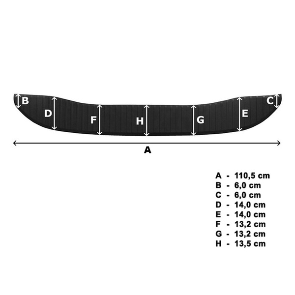 Černý kryt zadního nárazníku pro Toyota Corolla XII Hatchback (2019-....)
