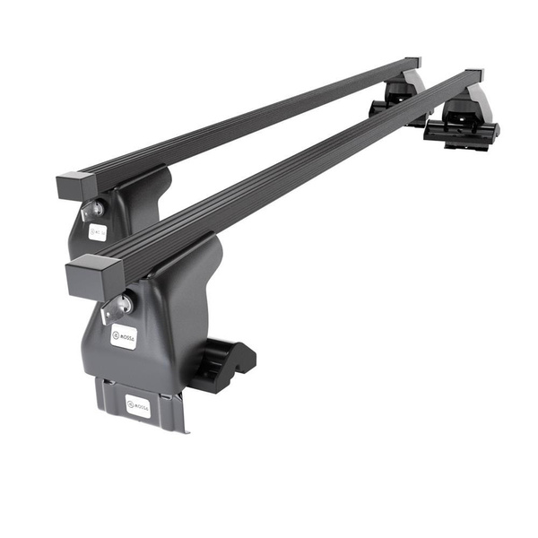 Základní nosič na střechu auta pro Hyundai i20 Hatchback (2009-2015) - příčný nosič - černé střešní příčníky - bez montážních prvků - Ocel