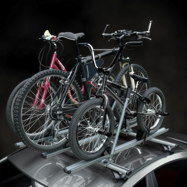 Nosič na kola na střechu auta, Univerzální hliníkový držák jízdních kol - 3xM-17