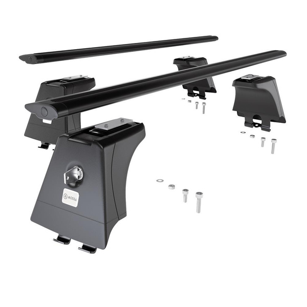 Základní nosič na střechu auta pro Renault Megane mk II Grandtour (2002-2009) - příčný nosič - černé střešní příčníky - montážní body - Hliník