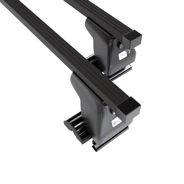 Základní nosič na střechu auta pro Ssangyong Musso SUV (1993-2005) - příčný nosič - černé střešní příčníky - bez montážních prvků - Ocel