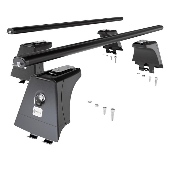 Základní nosič na střechu auta pro Ford C-Max mk I MPV (2003-2010) - příčný nosič - černé střešní příčníky - montážní body - Hliník