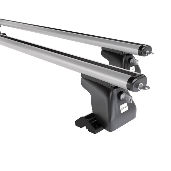 Základní nosič na střechu auta pro Dodge Grand Caravan Van (2001-2005) - příčný nosič - stříbrné střešní příčníky - T-profil - Hliník