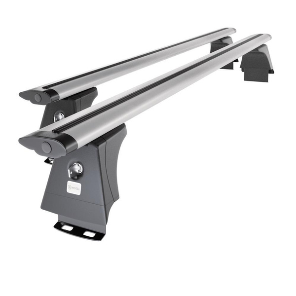 Základní nosič na střechu auta pro Honda CR-V SUV (2007-2011) - příčný nosič - stříbrné střešní příčníky - montážní body - Hliník