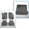 Sada rohož do zavazadlového prostoru a autokoberečky TPE PREMIUM na míru do: Volvo XC90 I SUV (2002-04.2015) - 5/7 míst; třetí řada snížená