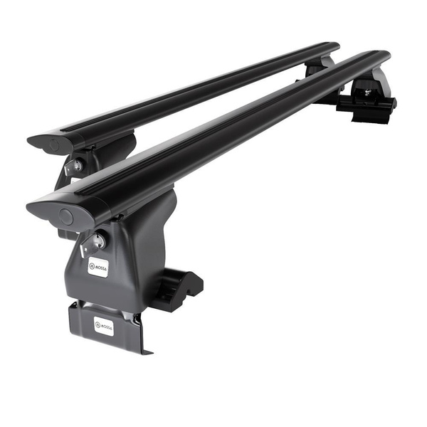 Základní nosič na střechu auta pro Nissan Juke mk I (F15) SUV (2010-2019) - příčný nosič - černé střešní příčníky - bez montážních prvků - Hliník