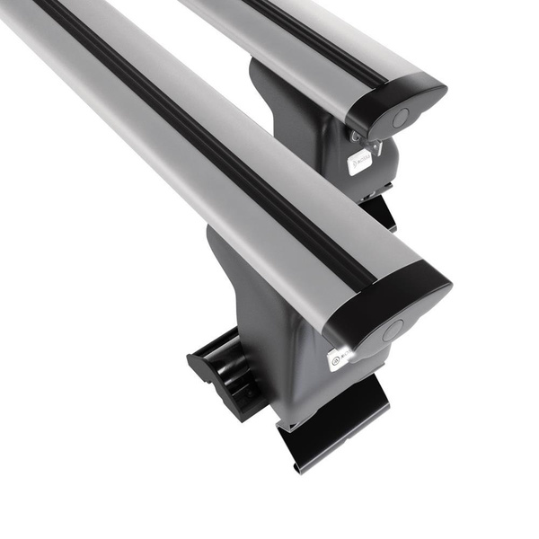 Základní nosič na střechu auta pro Nissan Almera mk II Sedan (2000-2006) - příčný nosič - stříbrné střešní příčníky - bez montážních prvků - Hliník