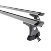 Základní nosič na střechu auta pro Peugeot Partner mk I Van (1997-2002) - příčný nosič - stříbrné střešní příčníky - montážní body - Hliník