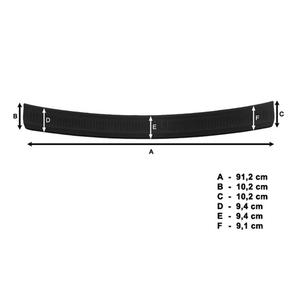 Černý kryt zadního nárazníku pro Toyota Auris Hatchback (5 dveře) - (2012-2015)