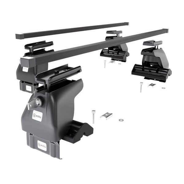 Základní nosič na střechu auta pro Toyota Yaris mk I Hatchback (2004-2005) - příčný nosič - černé střešní příčníky - bez montážních prvků - Ocel