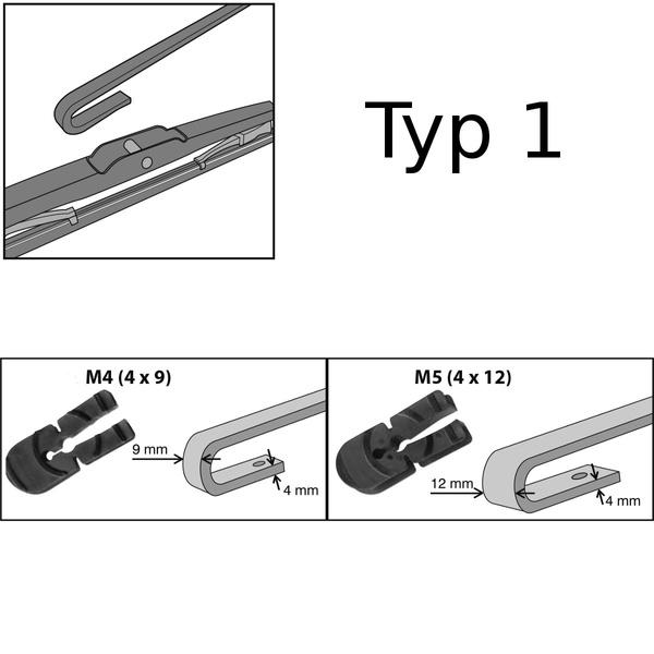 Automobilové stěrače na přední sklo pro Iveco EuroCargo Kamion (1991-2019) - listy standard