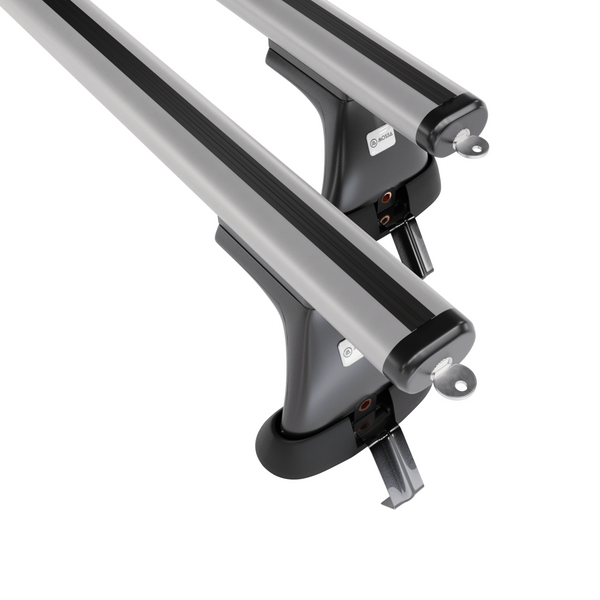 Základní nosič na střechu auta pro Alfa Romeo 166 Sedan (2004-2007) - příčný nosič - stříbrné střešní příčníky - bez montážních prvků - Hliník