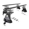Základní nosič na střechu auta pro Renault Fluence Sedan (2009-2016) - příčný nosič - černé střešní příčníky - bez montážních prvků - Ocel