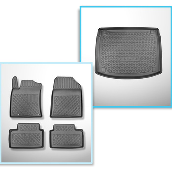 Sada rohož do zavazadlového prostoru a autokoberečky TPE PREMIUM na míru do: Kia
