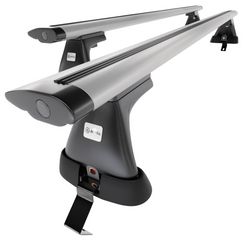 Základní nosič na střechu auta pro Audi A6 C8 Limuzína (2019-....) - příčný nosič - stříbrné střešní příčníky - bez montážních prvků - Hliník