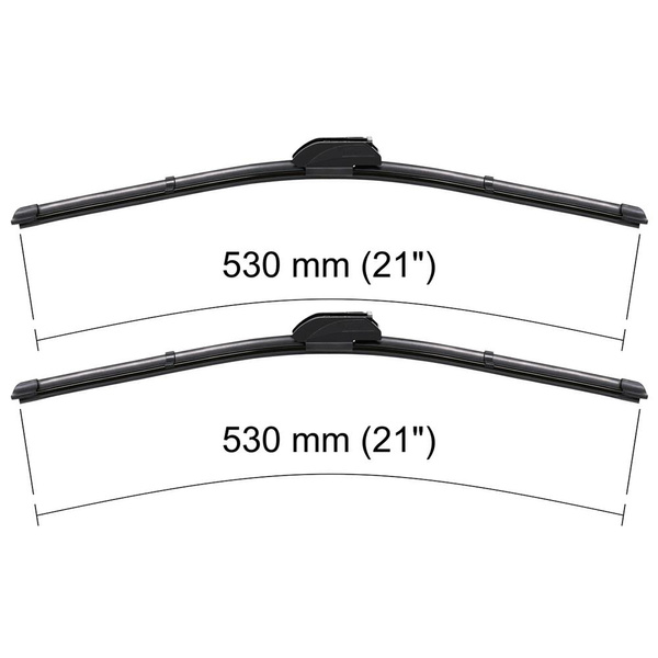 Automobilové stěrače na přední sklo pro Volvo 960 Kombi, Sedan (08.1990-07.1998) - listy ploché