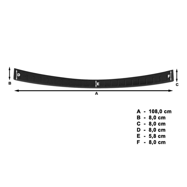 Černý kryt zadního nárazníku pro Mitsubishi ASX SUV (2010-2012)