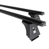 Základní nosič na střechu auta pro Volvo XC60 SUV (2008-2017) - příčný nosič - černé střešní příčníky - Integrované zábradlí - Hliník