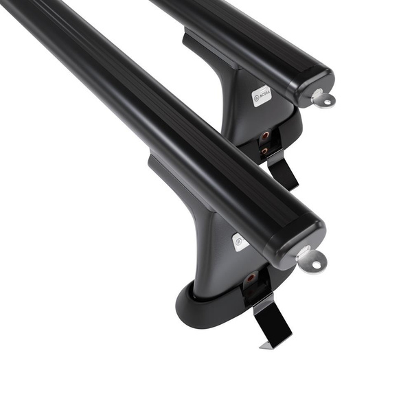 Základní nosič na střechu auta pro Audi A6 C8 Limuzína (2019-....) - příčný nosič - černé střešní příčníky - bez montážních prvků - Hliník