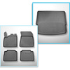 Sada rohož do zavazadlového prostoru a autokoberečky TPE PREMIUM na míru do: Nissan X-Trail IV (T33) e-Power SUV (09.2022-....) - 5 míst; horní zavazadlový prostor (na pohyblivou podlahu); bez třetí řady