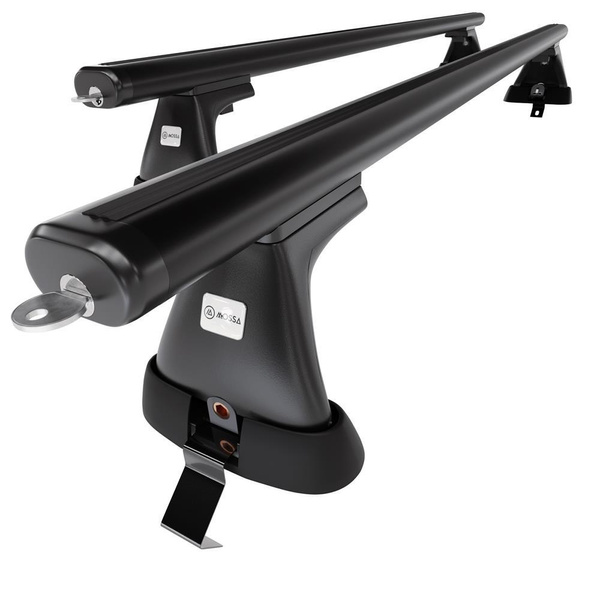 Základní nosič na střechu auta pro Opel Insignia Sedan (2009-2017) - příčný nosič - černé střešní příčníky - bez montážních prvků - Hliník