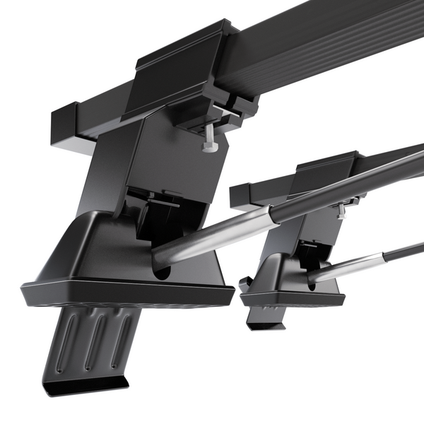 Základní nosič na střechu auta pro Mitsubishi Colt Hatchback (2004-2012) - příčný nosič - černé střešní příčníky - bez montážních prvků - Ocel