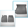 Sada rohož do zavazadlového prostoru a autokoberečky TPE PREMIUM na míru do: Tesla Model X SUV (01.2021-....) - 6/7 míst; za druhou řadou sedadel (třetí řada snížená)