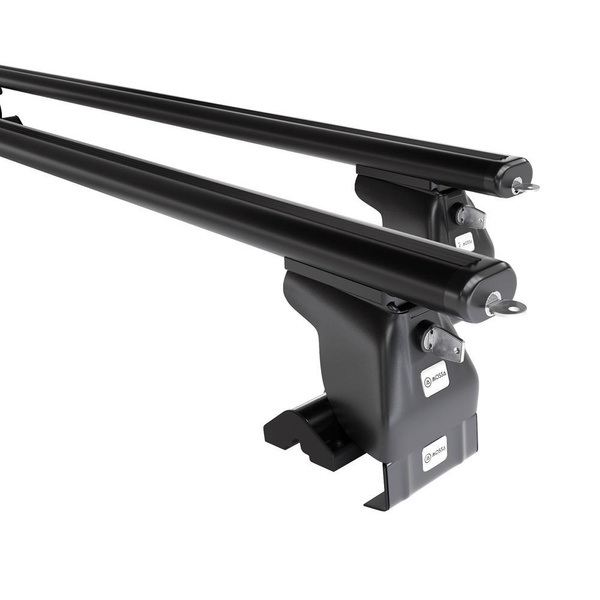 Základní nosič na střechu auta pro Kia Cerato mk I Sedan (2004-2009) - příčný nosič - černé střešní příčníky - bez montážních prvků - Hliník