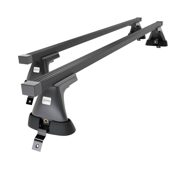 Základní nosič na střechu auta pro Dacia Logan II Sedan (2013-2020) - příčný nosič - černé střešní příčníky - bez montážních prvků - Ocel