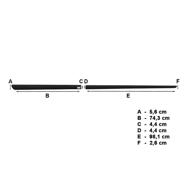 Černé boční lišty pro Toyota Yaris III, III FL Hatchback (5 dveře) - (2011-2019)