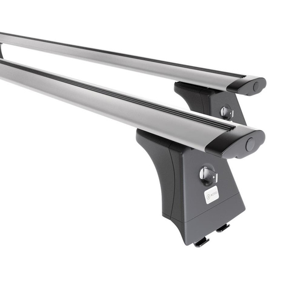 Základní nosič na střechu auta pro Renault Megane mk II Grandtour (2002-2009) - příčný nosič - stříbrné střešní příčníky - montážní body - Hliník