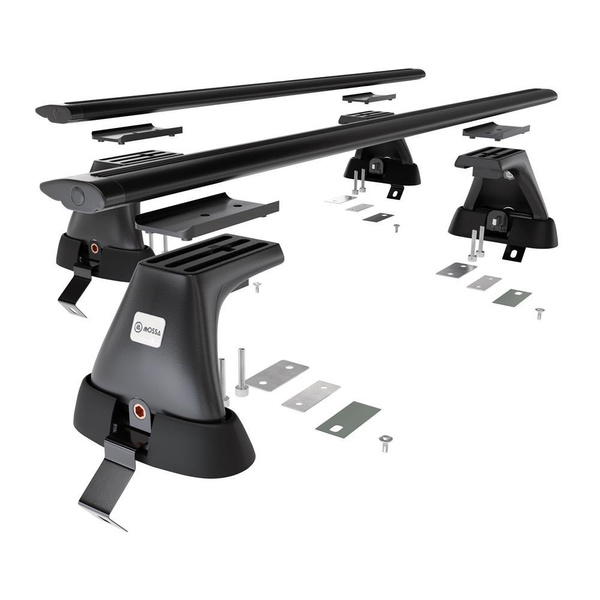 Základní nosič na střechu auta pro Opel Insignia Liftback (2009-2017) - příčný nosič - černé střešní příčníky - bez montážních prvků - Hliník