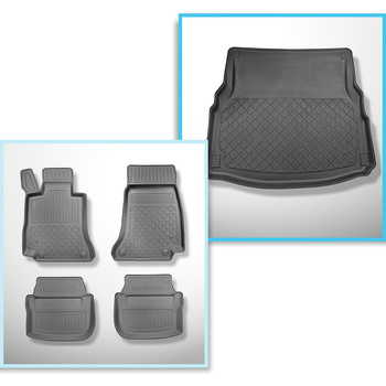 Sada rohož do zavazadlového prostoru a autokoberečky TPE na míru do: Mercedes-Be