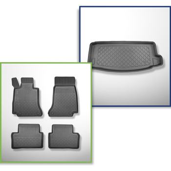 Sada rohož do zavazadlového prostoru a autokoberečky TPE na míru do: Mercedes-Be