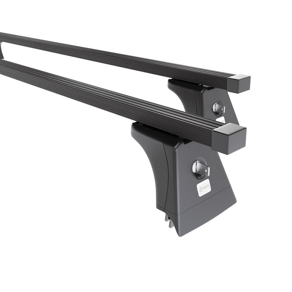 Základní nosič na střechu auta pro Skoda Fabia mk I Hatchback (2001-2008) - příčný nosič - černé střešní příčníky - montážní body - Ocel