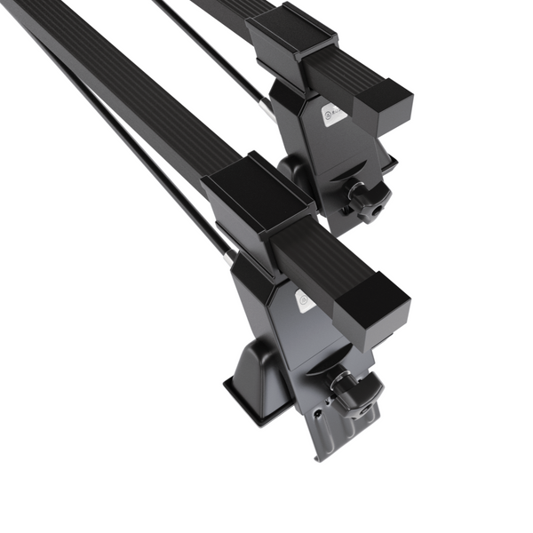 Základní nosič na střechu auta pro Peugeot 206 Hatchback (1998-2010) - příčný nosič - černé střešní příčníky - bez montážních prvků - Ocel