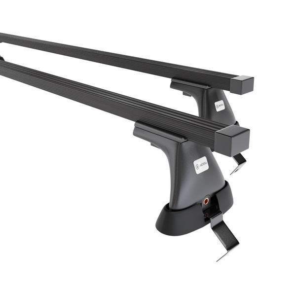 Základní nosič na střechu auta pro Peugeot 508 Sedan (2011-2019) - příčný nosič - černé střešní příčníky - bez montážních prvků - Ocel