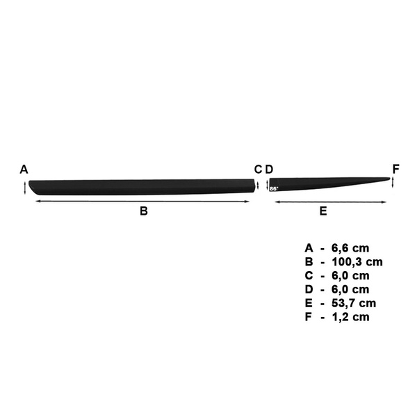 Černé boční lišty pro Ford Fiesta VII Hatchback (5 dveře) - (2008-2017) - (délka lišt: 1003mm; 537mm)