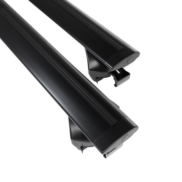 Základní nosič na střechu auta pro BMW X4 G02 SAC (2019-....) - příčný nosič - černé střešní příčníky - Integrované zábradlí - Hliník