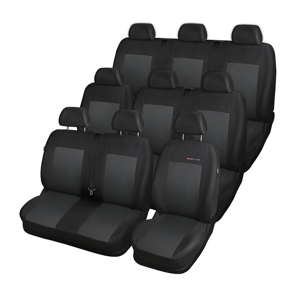 Potahy šité na míru pro Ford Transit VII Van (2013-2019) 9 místný - návleky na autosedadla - E3