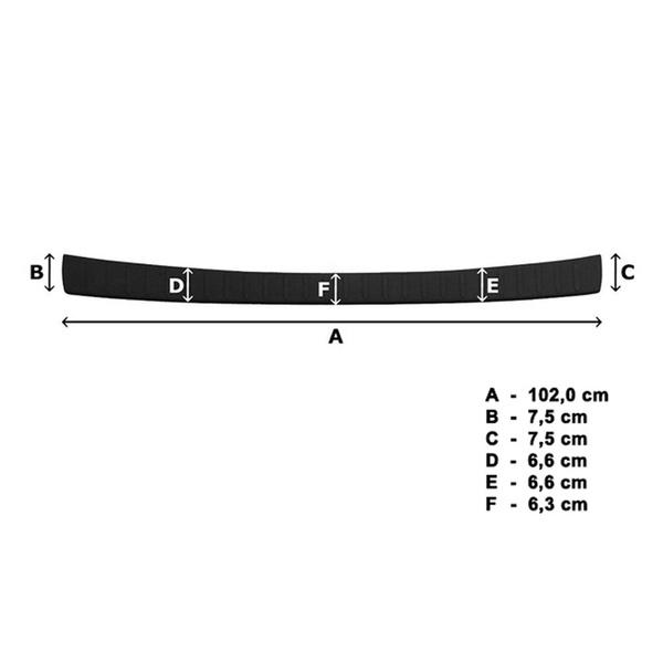 Černý kryt zadního nárazníku pro Suzuki Across SUV (2020-....)